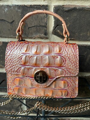 NWT BRAHMIN Arietta Apricot Rose Melbourne Crossbody coral