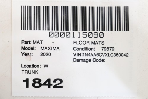Nissan Maximarear 2016-2023 maletero carga repuesto piso alfombra alfombrilla oem - Imagen 12 de 12