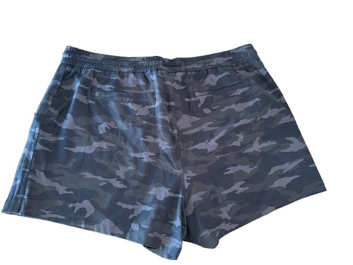 NUOVO pantaloncino donna Athleta Farallon mimetico attivo elastico in vita nero oliva taglia 26 - Foto 5 di 8