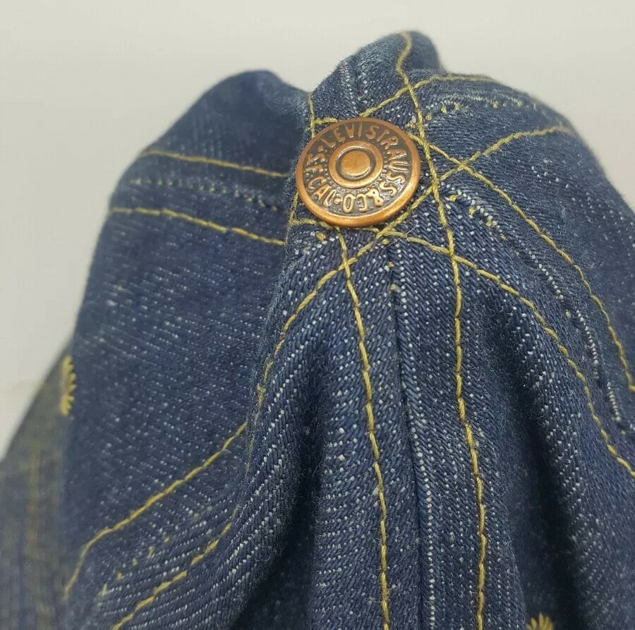 ⭐️希少　一点物　Levi's デニム レザーキャスケット　70s 70s LEVIS デニムキャスケット - メルカリ