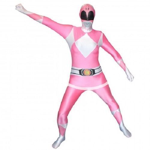 Morphsuits rosa Power Rangers Body Anzug Skin Halloween Erwachsene Kostüm 78-0320 - Bild 1 von 5