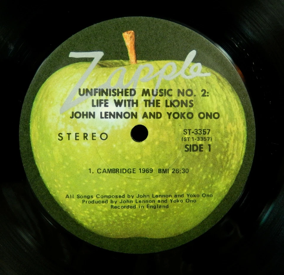 JOHN LENNON YOKO ONO Unfinished Music No 2 Life With The Lions ZAPPLE 1969 - Imagem 4 de 4