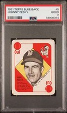 1951 Topps Blue Back #5 Johnny Pesky PSA 2 Red Sox  (6354)