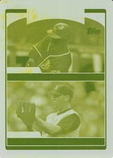 2006 Topps CARL CRAWFORD & SCOTT KAZMIR  PRINTING PLATE YELLOW 1/1