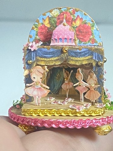 Handwerker Kinder Ballerina Spielzeug Theater Tanz 1:12 Puppenhaus Ann Monteiro OOAK - Bild 18 von 24