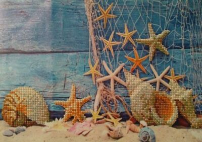 5D Diamond Painting Under the Sea Completed Partial Drill 40 x 30 cm  Unframed