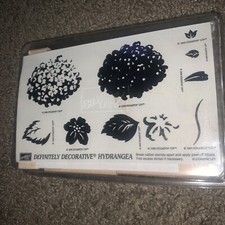 Stampin' Up Definitely Decorative Hydrangea Wood Stamp Set of 10