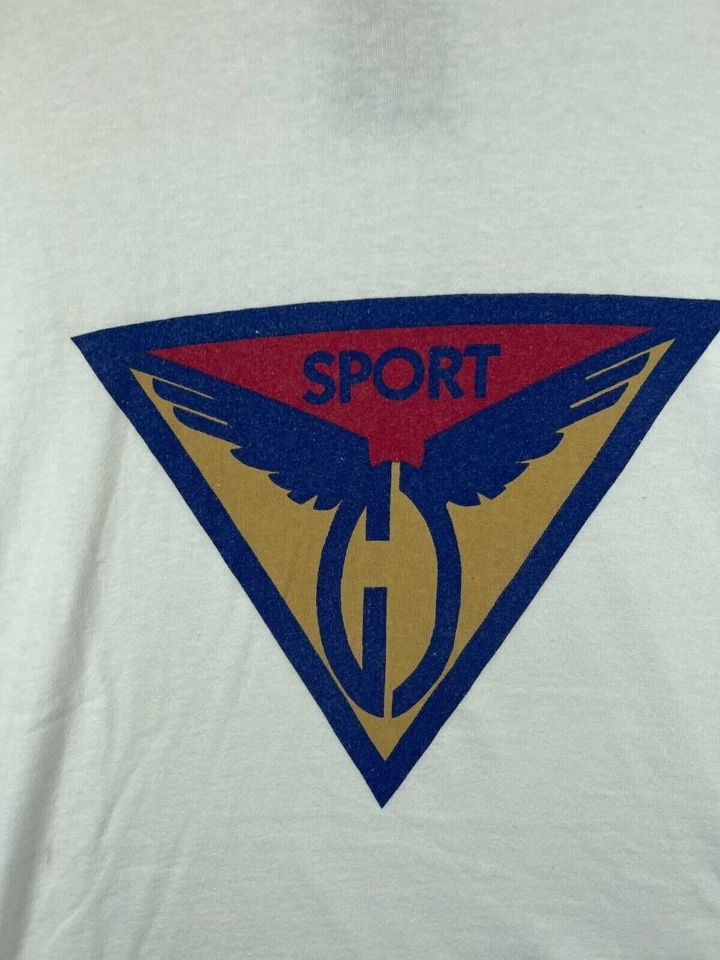 Винтажная футболка Generra Sport Touren размер большой белый короткий рукав - Изображение 2 из 4