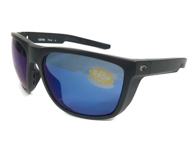 Costa Sunglasses Ferg 06S9002-1759 Matte Black Frames w/ Blue Mirror Lenses 580P