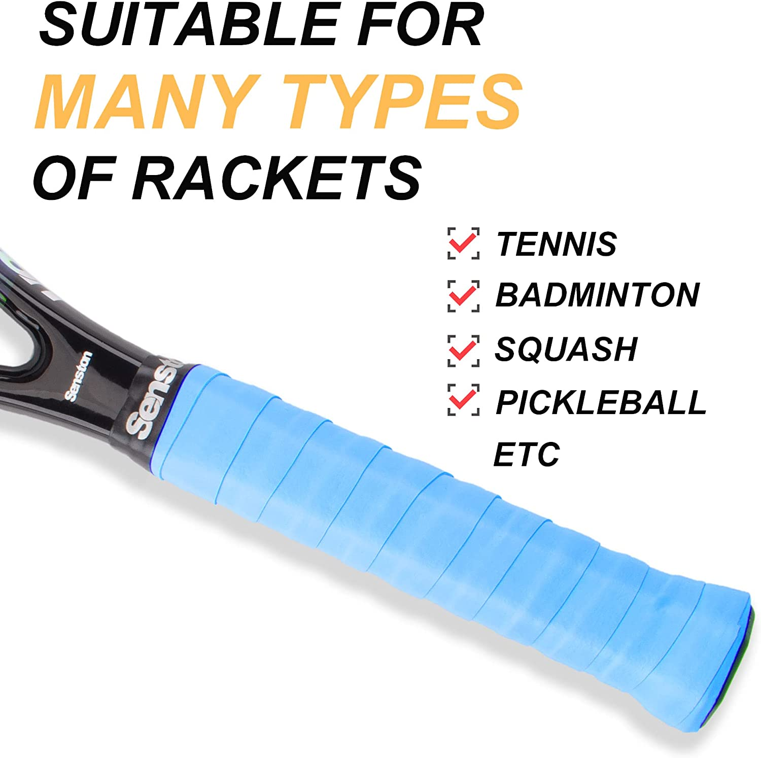 Senston Tennis Racket Grip Tape Badminton Racquet Overgrips eBay