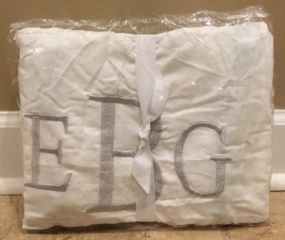 New Pottery Barn Teen Pom Pom Shower Curtain Pool Monogram Ebg