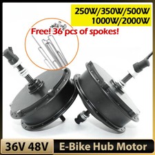 36V 48V 250W-2000W Electric Bike Front Rear Brushless Gear Wheel Hub Motor