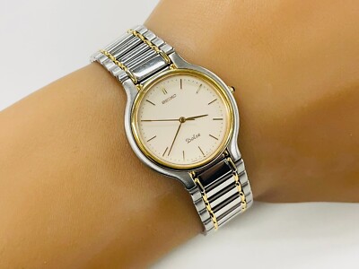 Seiko Dolce 7741-6050 Quartz Ivory Dial Mens Watch Excellent++