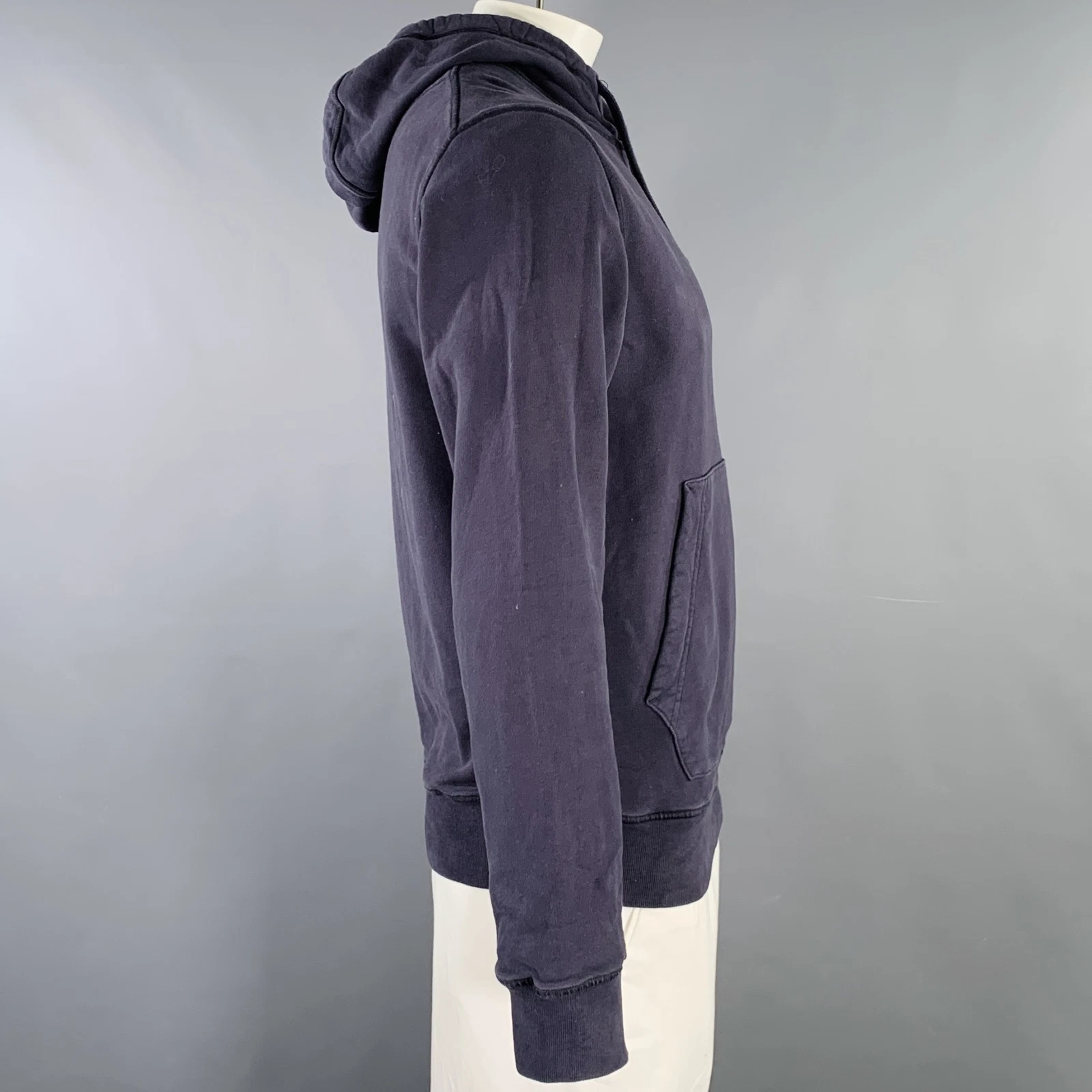 Felpa con cappuccio STONE ISLAND taglia L grigio blu cotone