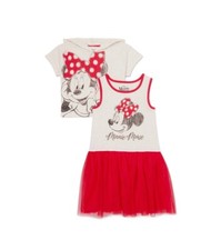 Girls Hooded Cosplay Dress Disney Minnie Mouse 2 Piece Size S 6-6X 