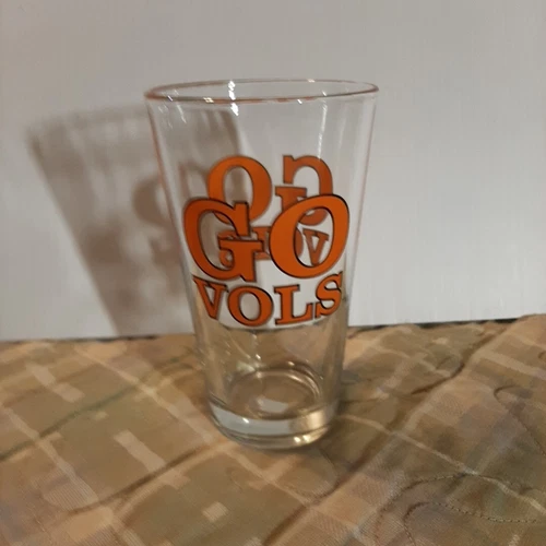 TENNESSEE VOLUNTEERS GO VOLS Football  12 oz Beer Glass