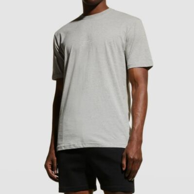 $88 STAMPD Men's Gray Stacked Logo Perfect T-Shirt Size S