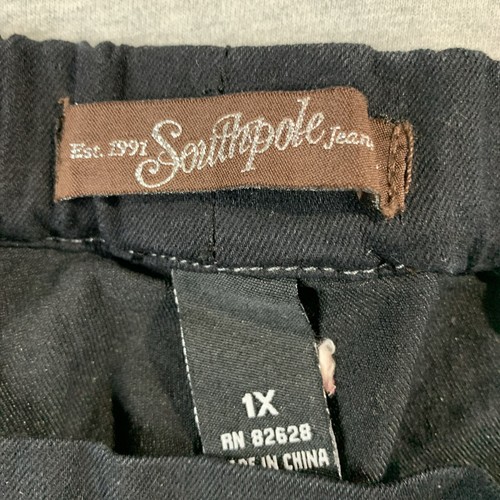 Southpole Women's Plus Size 1X Black Skinny Jeans - High Waist Slim Fit Denim - Picture 6 of 12