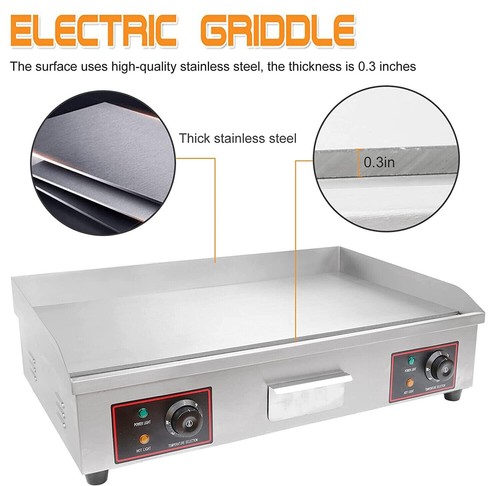 4400W Gastronomie Grillplatte Bratplatte Bräter Griddleplatte Grill Griddle DE - Bild 3 von 19
