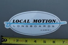 LOCAL MOTION Hawaii Surfboards Clear Blue Black 80's LM1 Vintage Surfing STICKER