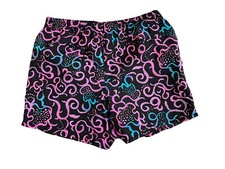 Vtg Surf Gear Mens Neon Swim Trunks Lined Shorts 28 30 Small 1990s 1980s