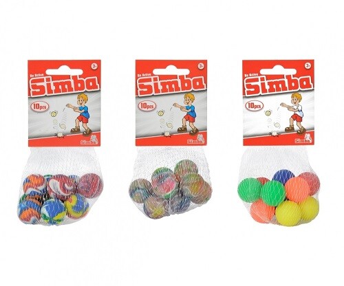 Simba 107358168 - 10 Bouncy Balls in the Net, Assorted