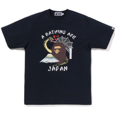 【日本限定】A BATHING APE JAPANESE MOTIF SHIRT A BATHING APE Men's BAPE JAPANESE CULTURE TEE 1K22110026 z
