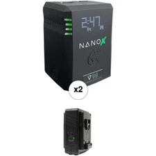 Core SWX NANOX V98 2 x Batteries + Dual Travel Charger Kit (V-Mount)