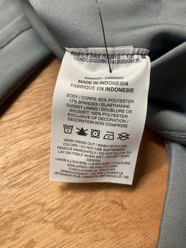 Nike One Girl's High Rise Tight Fit Full Length Legging X-Large Dark Gray - Picture 8 of 9