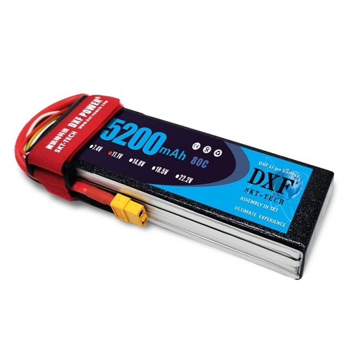 DXF 2PCS 3S 5200mAh Lipo Battery 11.1V 80C TRX RC Lipo Battery Boat Truck - Picture 2 of 7