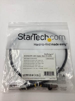 (QTY 12) StarTech OEM NLBK-2F-CAT6A-PATCH CAT6A S/FTP Network Ethernet Cable 2ft