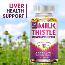 Liver Support 120ct Cleanse Detox Repair Health Milk Thistle Dandelion Root