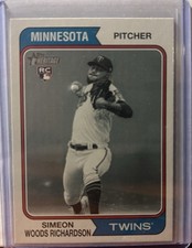 2023 Topps Heritage Simeon Woods Richardson #65 Black & White Image Variation