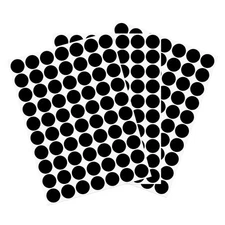 3 Sheet/210Pcs 18mm Dia PVC Self Adhesive Screw Hole Cover Stickers, Black