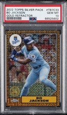 2022 TOPPS SILVER PACK 1987 CHROME PROMO GOLD REFRACTOR BO JACKSON 4/50 PSA 10