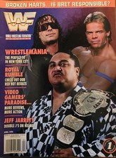 WWF Magazine April 1994 Bret Hart Lex Luger Yokozuna 