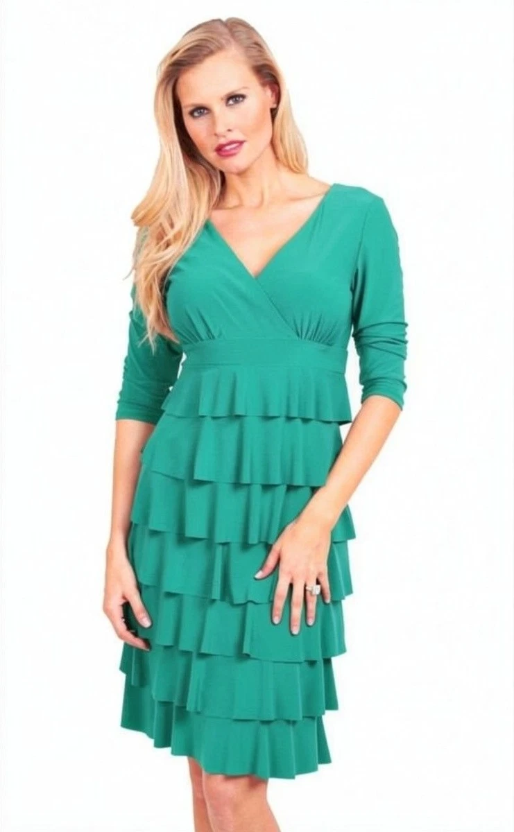 frank lyman dresses fall 2017 FRANK LYMAN 228174 DOUBLE RUFFLE HEM SLVS DRESS main image 0