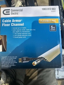 Commercial Electric 5 ft Cable Cover Flexible PVC Conceals 3 Cables