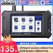 USED MUCAR CS90 OBD2 Scanner 28 Maintenance Reset Services ECM Diagnostic Tool