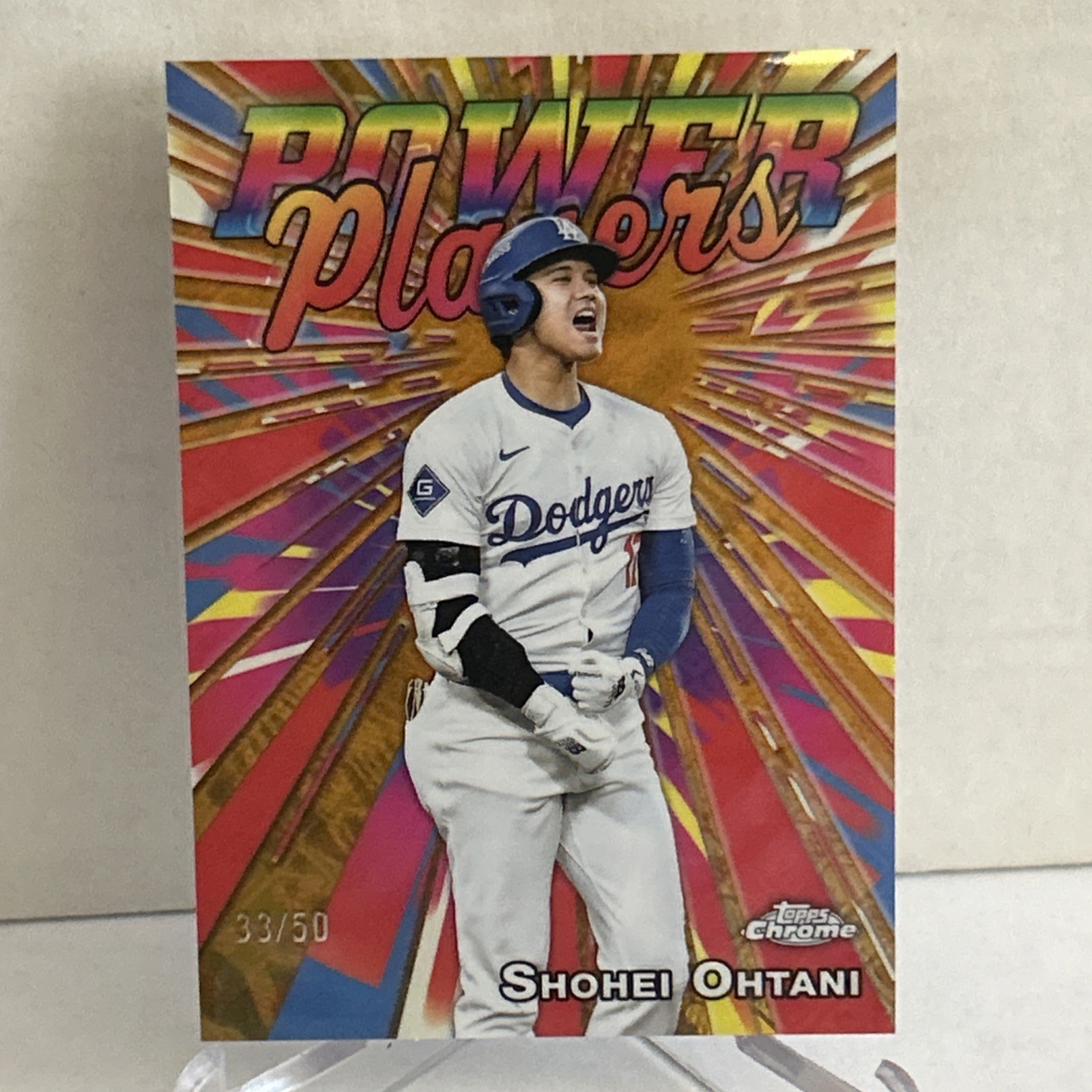 2025 Topps Chrome Power Players Gold Refractor Shohei Ohtani Dodgers /50