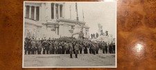 Fascismo Foto Mussolini e Hitler all'altare della patria  cm 17 x 12