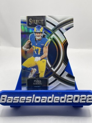 2023 Panini Select - Premier Level Puka Nacua #199 White Prizm Die-Cut /199 (RC)