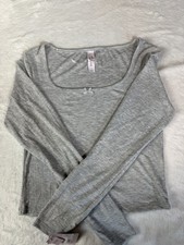 Auden Womens Gray Pajama Set Ribbed Racerback Tank Top Jogger Pants Size S NWT