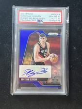 Donovan Clingan 2024-25 Panini Prizm Basketball Auto Blue /49 PSA 10/10