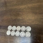 Lot of Ten (10) Washington 90% Silver Quarters All From The 1930’s-1964 Invest