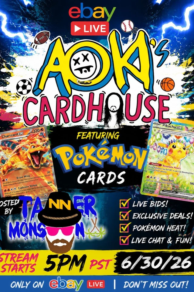 Aoki's Cardhouse eBay LIve Presented by Tanner Monsoon - Graded Pokemon +++