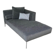 Walter Knoll Recamiere Jaan Living 782-15 EOOS Stoff Doux Granite Grau 