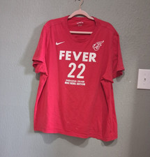 Nike WNBA Indiana Fever #22 Red Basketball Shirt T-Shirt Mens XXL