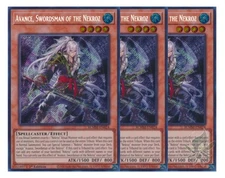 3x Avance, Swordsman of The Nekroz BLMM-EN024 Secret Rare 1st Ed Yu-Gi-Oh! NM/M