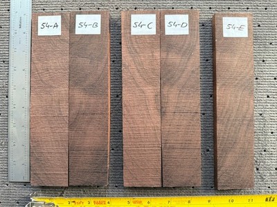 Braziliian Rosewood bridge blanks #54 (8.8'' x 2'' x 0.5'')